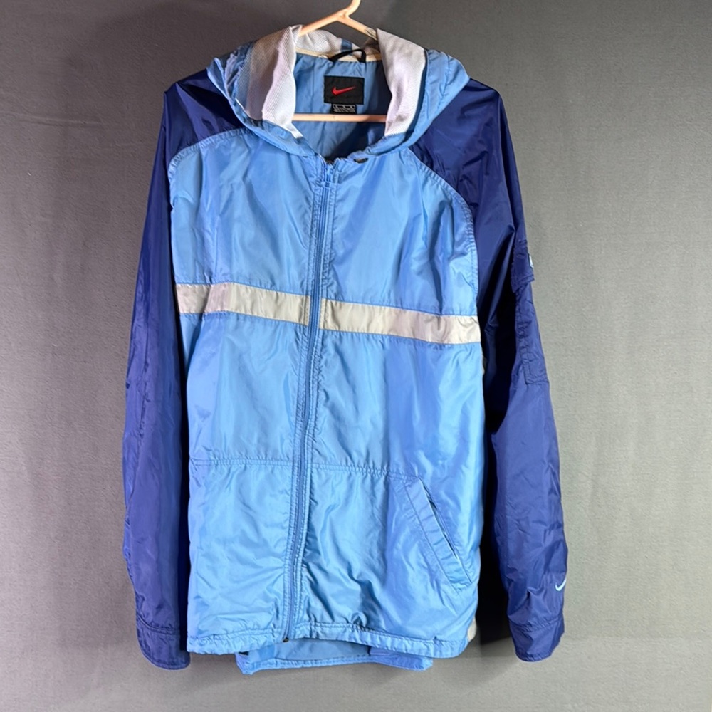 Nike men Two-Tone Blue Hooded Jacket size XL‎